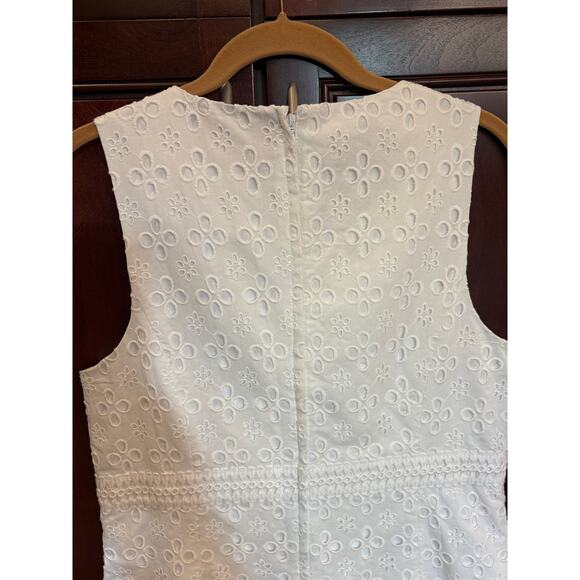 Lily Pulitzer Railee Shift Dress Resort White Floral Eyelet Size 10 - Picture 6 of 11